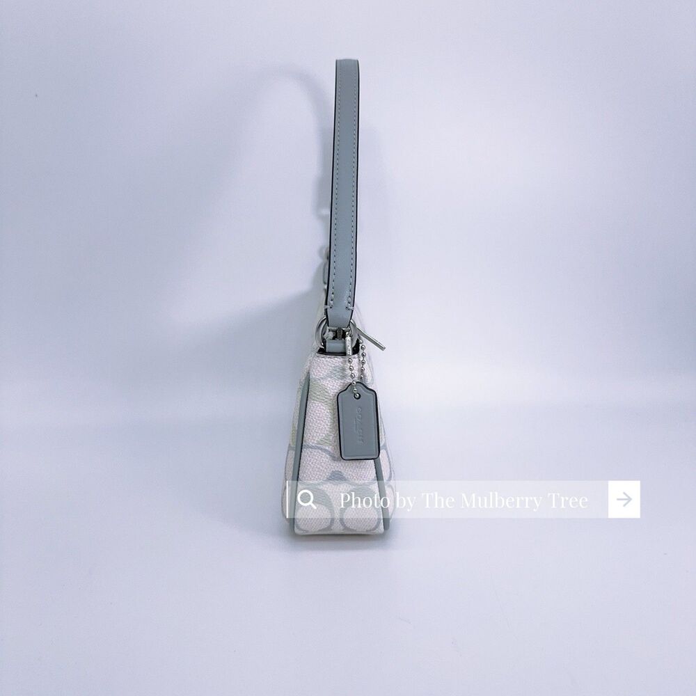 Coach CDW29 Nolita 19 In Pretty Signature Canvas Chalk Blue Wristlet Purse Bag - Picture 4 of 8